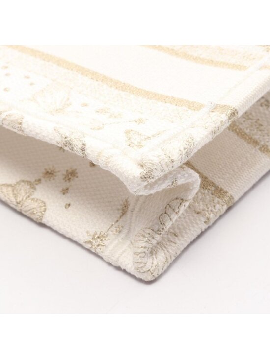 CHRISTIAN DIOR Book Butterfly Embroidered Canvas Tote Bag White Dior Tote Book Mini Butterfly 2-Way White Canvas